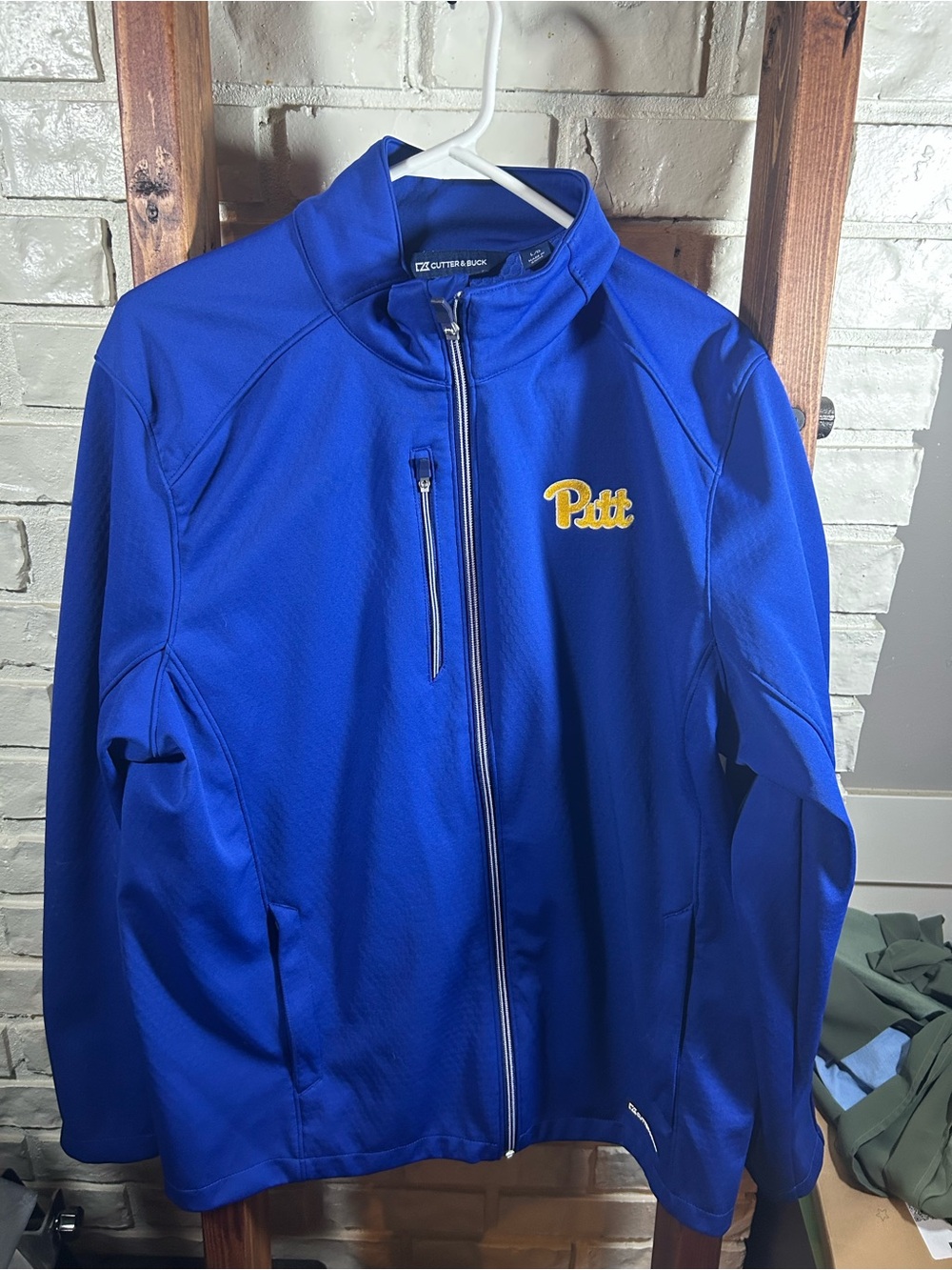 Pitt Panthers Cutter & Buck Evoke Eco Softshell Recycled Full-Zip Jacket Size L